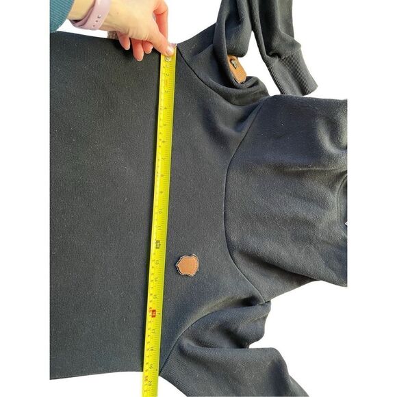 Naketano Womens Brave New Word Black Hooded Sweatshirt Germany M - Picture 4 of 11